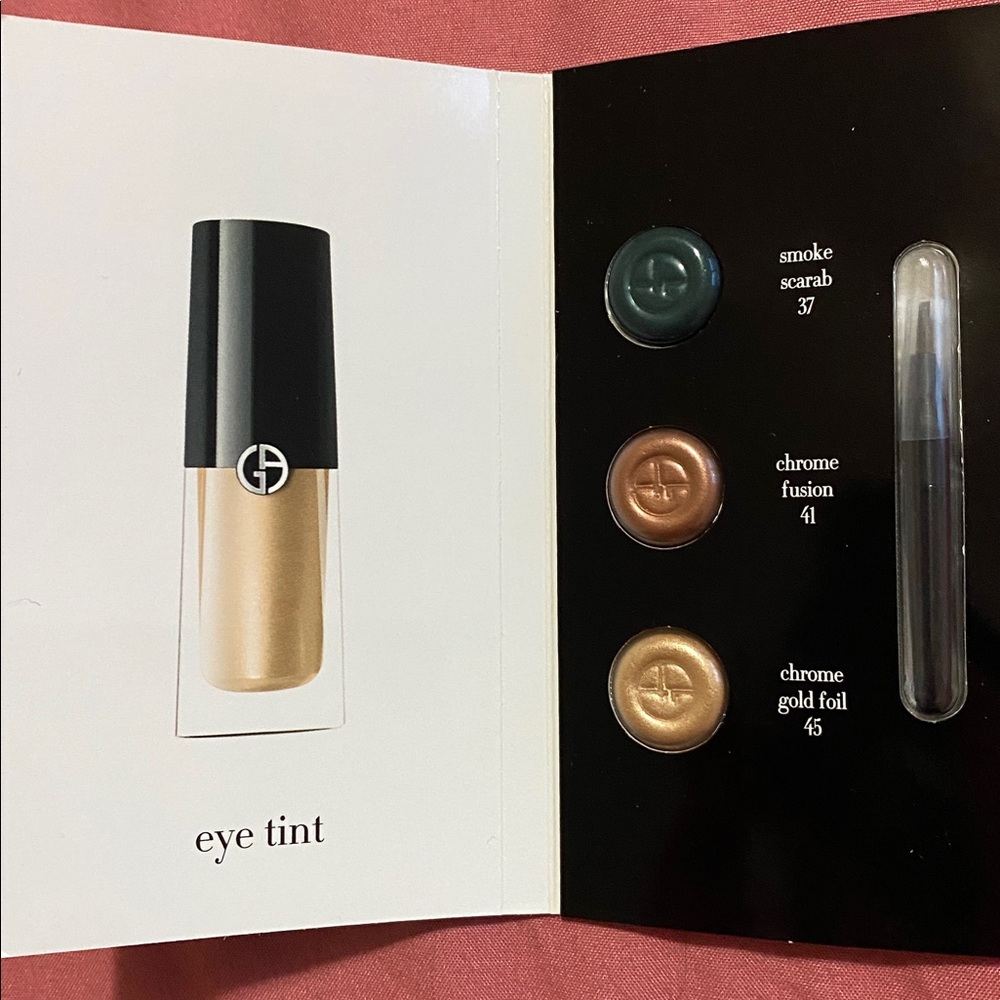 Giorgio Armani Eye Tint Sample Pack | Smoke Scarab, Chrome Fusion, Chrome Gold